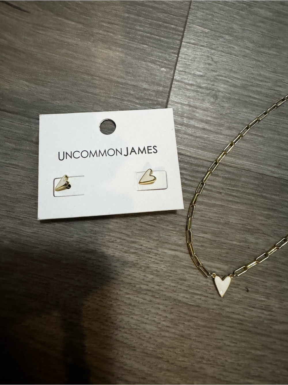 Uncommon James Gold Heart Stud Earrings - Polished Gold